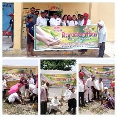 औरैया06जून2024*विश्व पर्यावरण दिवस पर वृक्ष लगाकर गोष्ठी का आयोजन किया गया।