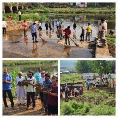 अनूपपुर09जून24*जोहिला नदी के घाटों को स्वच्छ करने चलाया गया सफाई अभियान*