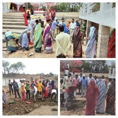 अनूपपुर09जून24*चोरभटी,अमगंवा, जरियारी, पसला, लहरपुर,पोड़ी- सिंघौरा के जल स्रोतों की श्रमदान से की गई साफ सफाई*