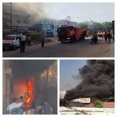 कानपुर नगर09जून24*बंद पड़ी फैक्ट्री में संदिग्ध परिस्थितियों में लगी आग