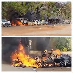 बलौदाबाजार छत्तीसगढ़10जून24*सतनामी समाज ने आरोपियों की गिरफ्तारी समेत अन्य मांगों को लेकर उग्र प्रदर्शन किया. बलौदाबाजार छत्तीसगढ़10जून24*सतनामी समाज ने आरोपियों की गिरफ्तारी समेत अन्य मांगों को लेकर उग्र प्रदर्शन किया.