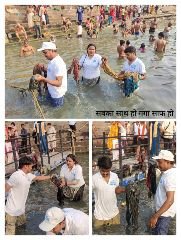वाराणसी12जून24* गंगा दशहरा पर गंगा को निर्मल बनाने का जतन। वाराणसी12जून24* गंगा दशहरा पर गंगा को निर्मल बनाने का जतन।
