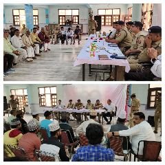 कानपुर नगर13जून24*आगामी त्यौहार ईद-उल-अजहा के सम्बन्ध में पुलिस उपायुक्त पश्चिम श्री विजय ढुल द्वारा मीटिंग की गयी।