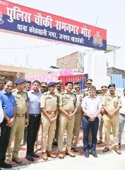 बाराबंकी14जून24*डीएम व एसपी ने नवनिर्मित रामनगर मोड़ चौकी का किया शुभारंभ