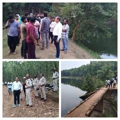 अनूपपुर15जून24*टी व्ही एस शोरुम के मालिक अमरकंटक के शंभू धारा बाधं में नहाते वक्त डूबे,