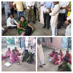 अनूपपुर22जून24* मांगों को लेकर जिला पंचायत कार्यालय के सामने धरने पर ,लिखित आश्वासन के बाद धरना समाप्त