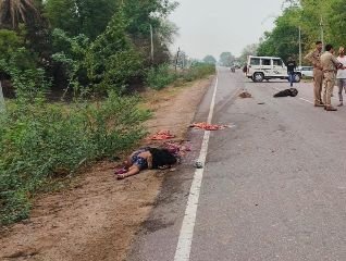 बाँदा23जून2024*बेकाबू ट्रक ने महिला को रौंदा