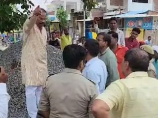 बस्ती24जून24*बुलडोजर के सामने लेट जाऊंगा,एसडीएम से भिड़े भाजपा नेता,जिला प्रशासन के फूले हाथ-पांव*