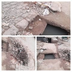 औरैया28जून24*एक हफ्ते में ही सुरान रोड नरायनपुर तिराहा पर पुलिया की बनी पटिया टूटी।