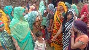 औरैया28जून24*आकाशीय बिजली गिरने से महिला की मौत*