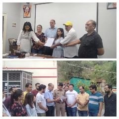 हल्द्वानी29जून24*सड़क चौड़ीकरण में लापरवाही के विरोध में थाने पहुंचे कांग्रेस प्रवक्ता दीपक बल्यूटिया