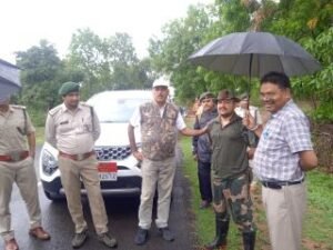 अनूपपुर29जून24*दो हाथियों के समूह ने 15 वें दिन गोबरी के जंगल में डाला डेरा