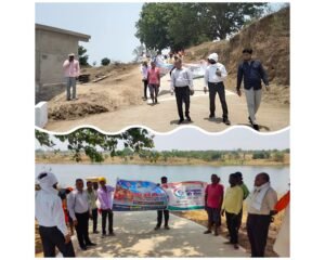 अनूपपुर 13 जून 24*केल्हौरी ग्राम के सोन नदी घाट पर जनसहभागिता से की गई साफ-सफाई