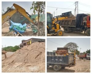 कानपूर नगर 19 जून 24*पनकी की अवैध मौरंग मंडी पर चला नगर निगम का बुलडोजर किसी का कटा जुर्माना किसी को ऐसे ही छोड़ा*