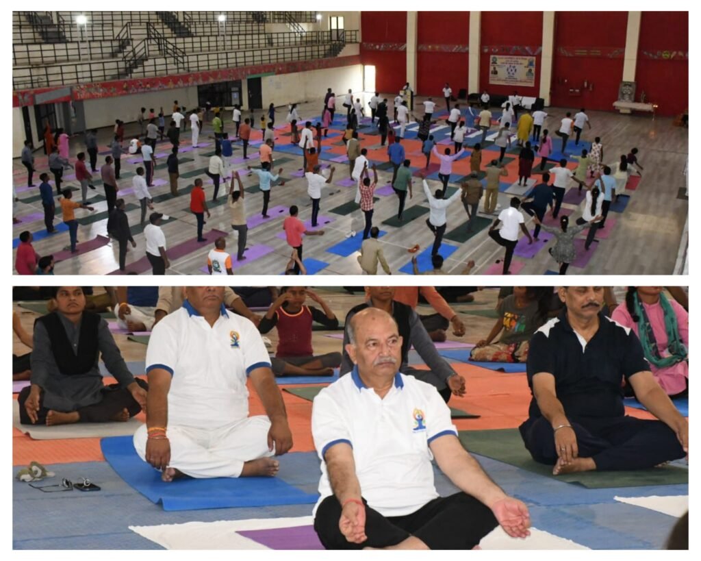 अनूपपुर 21 जून 24*योग निर्वाण प्राप्ति का मार्ग है .... . प्रो. श्रीप्रकाश मणि त्रिपाठी (कुलपति)