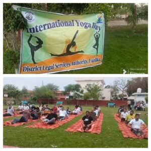 पंजाब 21 जून 2024* बार एसोसिएशन अबोहर तथा न्यायाधीशों ने मनाया विश्व योगा दिवस