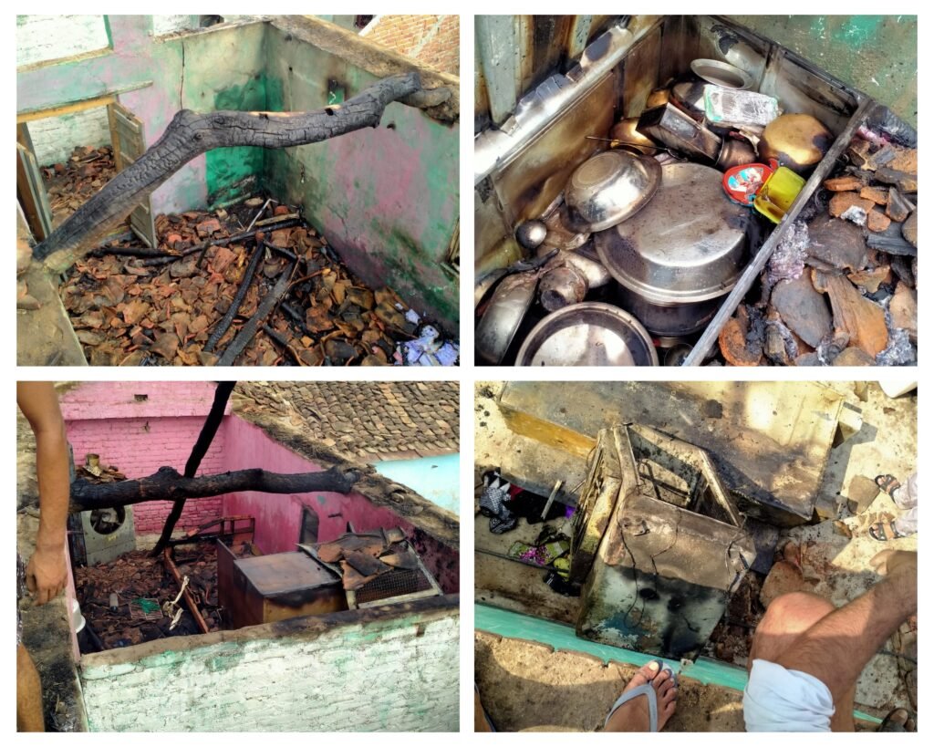 महोबा 22 जून 24*आग से 2 लाख से अधिक की संपत्ति राख शार्ट सर्किट से आगजनी की हुई घटना महोबा 22 जून 24*आग से 2 लाख से अधिक की संपत्ति राख शार्ट सर्किट से आगजनी की हुई घटना