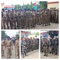 रूडकी हरिद्वार7जुलाई24*मंगलौर पुलिस ने निकाला फ्लैग मार्च
