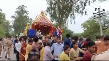 कानपुर नगर7जुलाई24*बिठूर क्षेत्र में जगन्नाथ मंदिर से निकाली गई कलश यात्रा