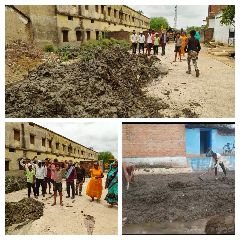 महोबा7जुलाई24*अफसरों ने नही सुनी तो चंदा से नाला सफाई को मजबूर हुए दलित