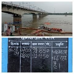 अयोध्या08जुलाई24*सरयू ने धारण किया विकराल रूप चेतावनी बिंदु को सरयू के जलस्तर ने किया पार