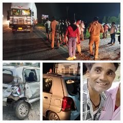 औरैया9जुलाई24*सड़क दुर्घटना मे सेवानिवृत सैनिक सहित दो की मौत,दो घायल*