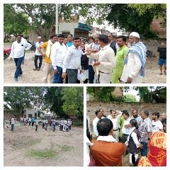 कौशांबी10जुलाई24*नाप करने के बाद राजस्व कर्मियों ने कब्रिस्तान छोड़कर पूर्व विधायक को बनाने का दिया निर्देश*