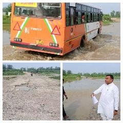 रूड़की हरिद्वार16जुलाई24*लाखों की लागत से बना रपटा पहली ही बारिश में बह गया