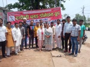 अयोध्या15जुलाई24*बहत्तर शहीदों की याद में बहत्तर युवाओं ने किया रक्तदान