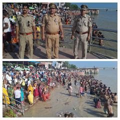 कानपुर नगर21जुलाई24*गुरुपूर्णिमा के अवसर पर शिवराजपुर थाना प्रभारी दल बल के साथ तैनात।