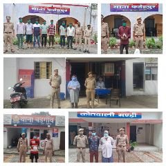 सहारनपुर23जुलाई24*थाना फतेहपुर,थाना मिर्जापुर,थाना बड़गांव,थाना मण्डी एवम थाना देवबंद से बडी कार्रवाई*