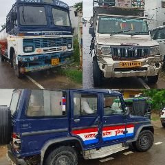 कौशाम्बी31जुलाई24*टैंकर की टक्कर से दुर्घटना ग्रस्त पिकप पुलिस वाहन से भिड़ी दो सिपाही घायल*