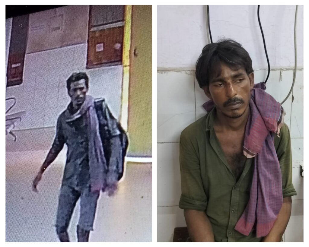 औरैया 07 जुलाई 24*स्थानीय जिला अस्पतालa से डॉक्टर का बैग लेकर चोर हुआ रफू चक्कर, पकड़ा गया*