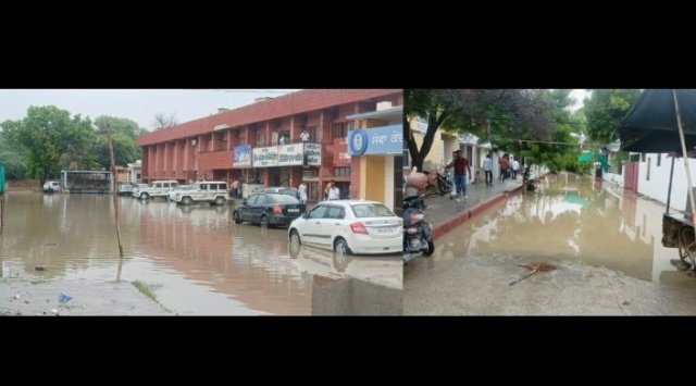 पंजाब 29 अगस्त 2024* तहसील कम्पलैक्स में भरा बारिश का पानी, लोग व वकील हुए परेशान