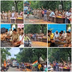 सहारनपुर /गागलहेडी01अगस्त24*शिव भक्त कांवड़ियों के ऊपर पुलिस कर्मियों द्वारा फूलों की पुष्प वर्षा की गई।*