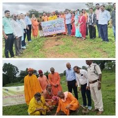 अनूपपुर1अगस्त24*साधू - संतों ने अमरकंटक में लगाए पांच सौ पौधे, श्री धारकुंडी आश्रम सहित अन्य संस्थान हुए शामिल