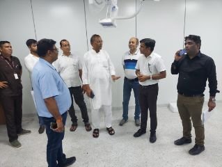 मुरैना3अगस्त24*सीएमएचओ डॉ. उपाध्याय ने नवीन सिविल अस्पताल जौरा का किया निरीक्षण