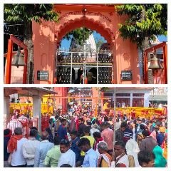 वाराणसी5अगस्त24*सावन के तीसरे सोमवार को शिव मंदिरों में लगी भीड।