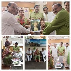 अनूपपुर5अगस्त24*पर्यटन एवं संस्कृति राज्य मंत्री धर्मेंद्र भाव सिंह लोधी से राष्ट्रीय कलचुरी एकता महासंघ का प्रतिनिधि मंडल ने किया भेंट