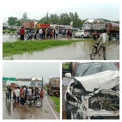 कौशाम्बी9अगस्त24*खबर चलने के बाद नहीं चेते अधिकारी ढाबे के बाहर सड़क पर खड़ी ट्रक के चलते हुआ हादसा*