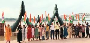 वाराणसी13अगस्त24*" नमो घाट दिखा तिरँगामय देशभक्ति का रंग "