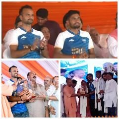 गाजीपुर17अगस्त25*सीएम योगी  से ओलम्पियन ललित और राजकुमार  सम्मानित