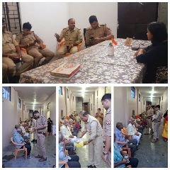 कानपुर नगर19अगस्त24*पनकी पुलिस ने वृद्ध जनों को मिठाई खिलाकर मनाया त्योहार*