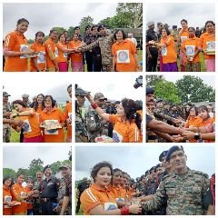 हल्द्वानी19अगस्त24*एक समाज श्रेष्ठ समाज संस्था की महिला पदाधिकारियों ने राखी बांधकर भारतीय सेना के जवानों को रक्षाबंधन की शुभकामनाएं दी