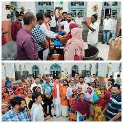 अयोध्या19अगस्त24*नगर निगम की महिला कर्मचारियों ने महापौर को बांधा रक्षा सूत्र।