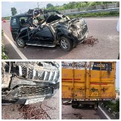 कानपुर21अगस्त24*अरौल थाना क्षेत्रान्तर्गत बकोठी मेढुवा के पास कानपुर अलीगढ़ हाइवे पर एक्सीडेन्ट प्रकरण अपडेट-*