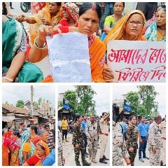 कूचबिहार पश्चिम बंगाल21अगस्त24*तीन सप्ताह से लापता लड़की को बचाने की मांग को लेकर किया सड़क जाम।