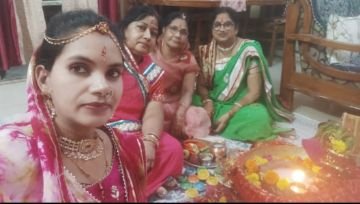 अनूपपुर23अगस्त24*माहेश्वरी समाज ने तीज-चतुर्थी एक साथ मनाई सत्तू से बने व्यंजन का प्रसाद ग्रहण किया,चंद्रमा को दिया अर्घ्य