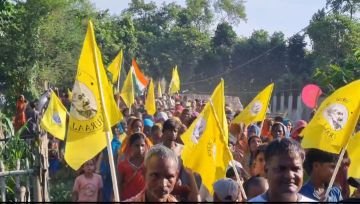 सुपौल24अगस्त24*ढोल नगाड़ों के बीच जन सूरज पदयात्रा पहुँची सुपौल।