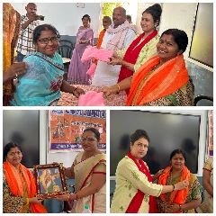 गाजीपुर28अगस्त24*राज्यसभा सांसद  डा संगीता बलवंत ने एकल अभियान से जुड़ी बहनों को साड़ी देकर किया सम्मानित